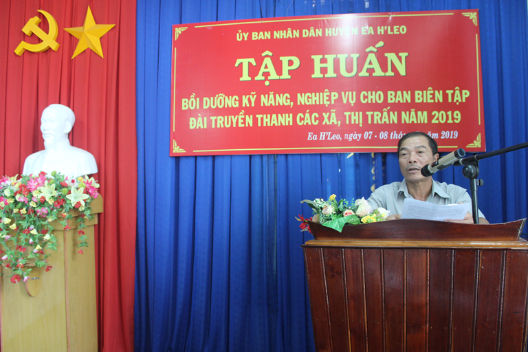 Tập huấn bồi dưỡng kỹ năng, nghiệp vụ cho Ban biên tập Đài truyền thanh cơ sở các xã, thị trấn năm 2019