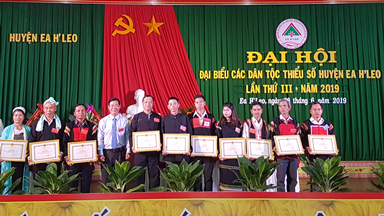 Đại hội Đại biểu các dân tộc thiểu số huyện Ea H’Leo lần thứ III, năm 2019
