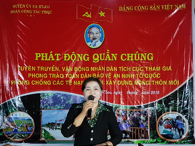 Ban Dân vận Huyện ủy tổ chức phát động quần chúng tại các thôn, buôn trên địa huyện