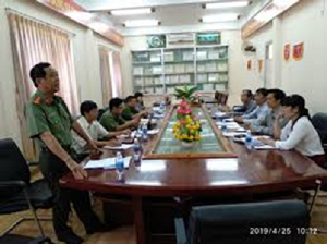 Công An huyện kiểm tra công tác xây dựng phong trào toàn dân bảo vệ An ninh Tổ Quốc năm 2019