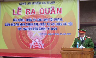 Mở đợt cao điểm tấn công trấn áp tội phạm, đảm bảo an ninh trật tự dịp Tết Nguyên đán Canh Tý năm 2020