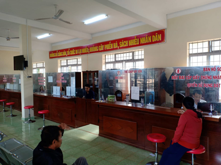 Huyện Ea H’Leo, tỷ lệ giải quyết thủ tục hành chính trước hạn đạt 76,69%.