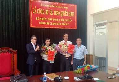 Công bố và trao Quyết định bổ nhiệm công chức lãnh đạo, quản lý