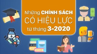 Chính sách mới có hiệu lực từ tháng 3 năm 2020