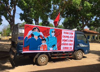 Ea H’Leo đa dạng hình thức tuyên truyền phòng, chống dịch bệnh Covid-19