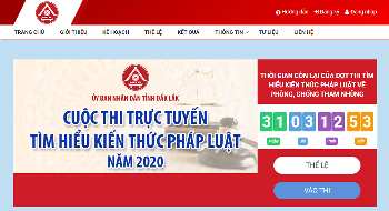 Hưởng ứng Cuộc thi trực tuyến tìm hiểu kiến thức pháp luật năm 2020