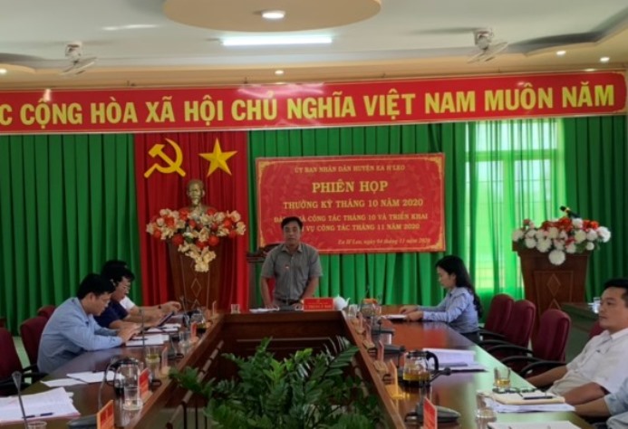 UBND huyện tổ chức Phiên họp thường kỳ tháng 10 năm 2020