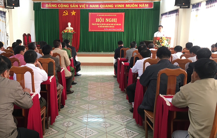 UBND huyện Ea H’Leo tổ chức Hội nghị tổng kết công tác phổ biến, giáo dục pháp luật năm 2020