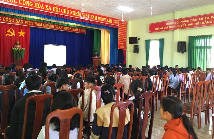Đoàn xã Ea Wy tổ chức lớp cảm tình Đoàn năm 2021