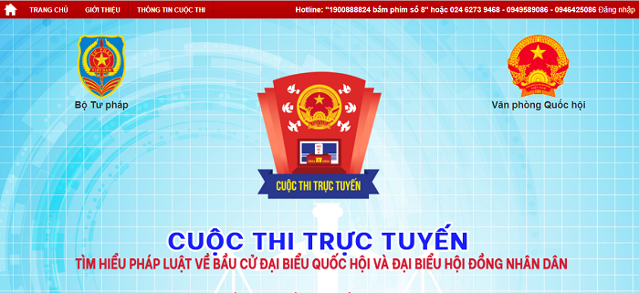 Cuộc thi trực tuyến “Tìm hiểu pháp luật về bầu cử đại biểu Quốc hội và đại biểu Hội đồng nhân dân”