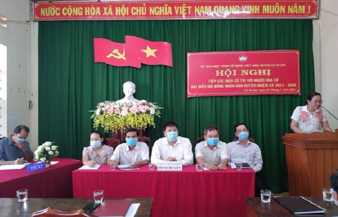 Hội nghị tiếp xúc cử tri với người ứng cử đại biểu HĐND huyện Ea H’leo  nhiệm kỳ 2021 – 2026