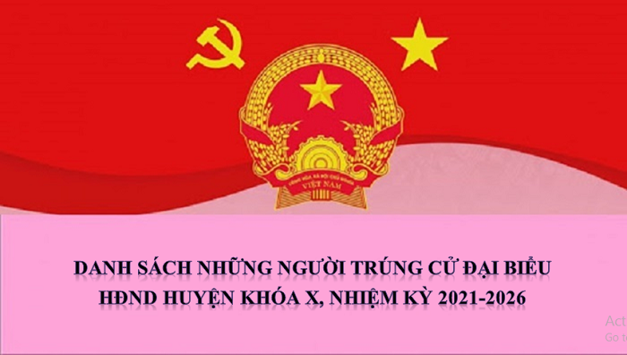 Danh sách những người trúng cử đại biểu HĐND huyện khóa X, nhiệm kỳ 2021-2026