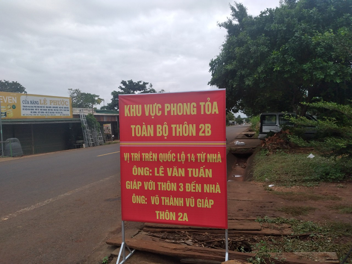 Thiết lập vùng cách ly y tế tại thôn 2B, xã Ea H’leo để phòng, chống dịch Covid-19