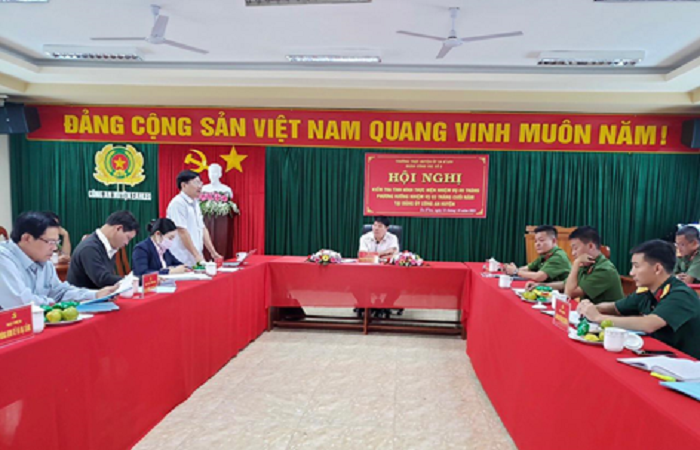 Đoàn Công tác Huyện uỷ Ea H’leo kiểm tra tình hình, kết quả thực hiện nhiệm vụ 9 tháng năm 2021 tại Đảng uỷ Công an huyện EaH’leo