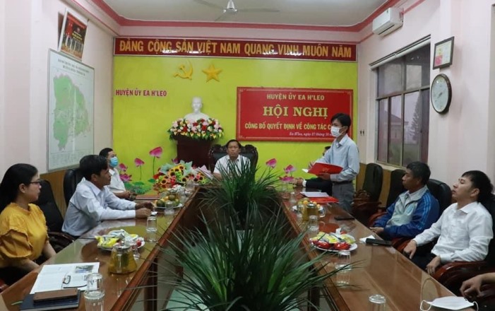 Hội nghị công bố Quyết định điều động cán bộ