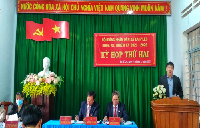 Hội đồng Nhân dân xã Ea H’Leo tổ chức kỳ họp thứ hai, khóa XI, nhiệm kỳ năm 2021-2026