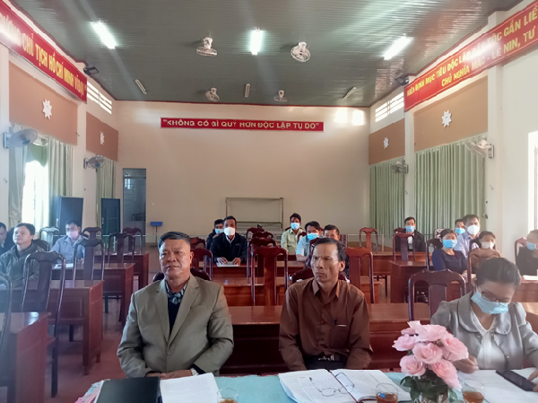 UB MTTQ VN xã Cư A Mung tổ chức  Hội nghị tổng kết công tác mặt trận năm 2021, triển khai nhiệm vụ năm 2022