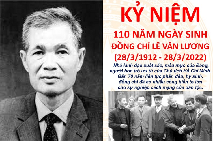 Kỷ niệm 110 năm Ngày sinh của đồng chí Lê Văn Lương, lãnh đạo tiền bối tiêu biểu của Đảng và cách mạng Việt Nam (28.3.1912 – 28.3.2022)