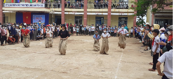 Sôi động ngày hội "Thiếu nhi vui khỏe - tiến bước lên đoàn" tại trường Tiểu học Nguyễn Khuyến