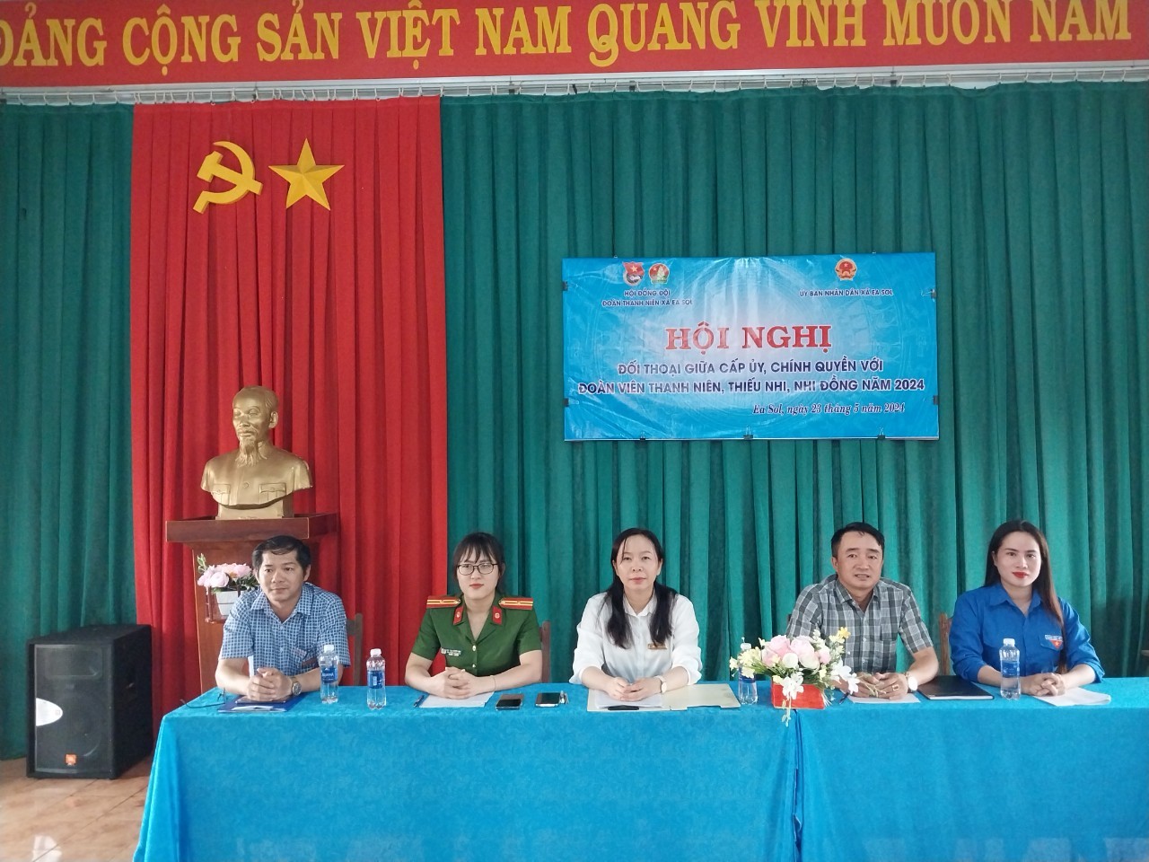 Xã Ea Sol tổ chức Hội nghị đối thoại giữa cấp ủy, chính quyền với đoàn vien thanh niên, thiếu niên nhi đồng năm 2024