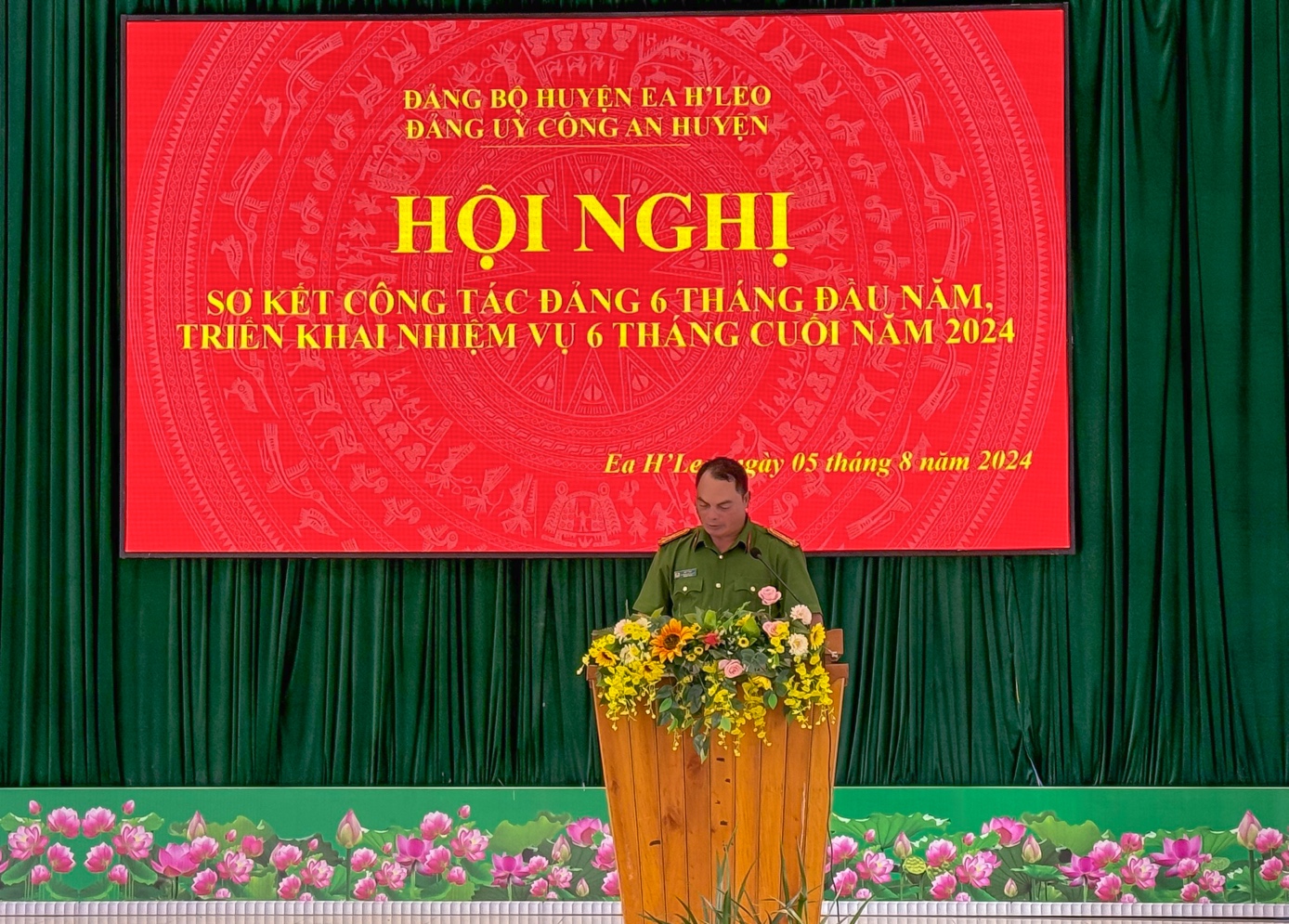 Đảng uỷ Công an huyện Ea H’Leo tổ chức Hội nghị sơ kết công tác xây dựng Đảng, quán triệt Quy định 144, Chỉ thị 35 của Bộ Chính trị