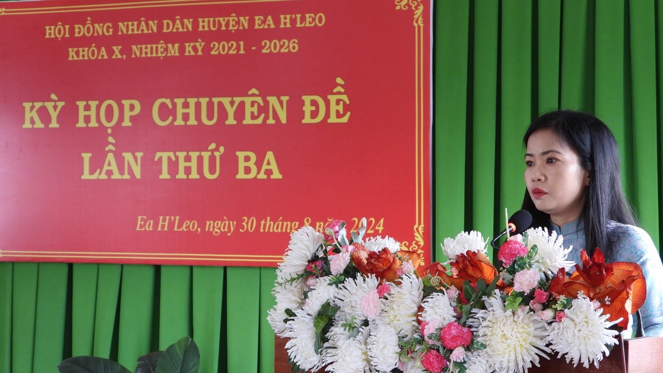 Kỳ họp chuyên đề lần thứ ba, HĐND huyện Ea H’Leo khóa X, nhiệm kỳ 2021 – 2026