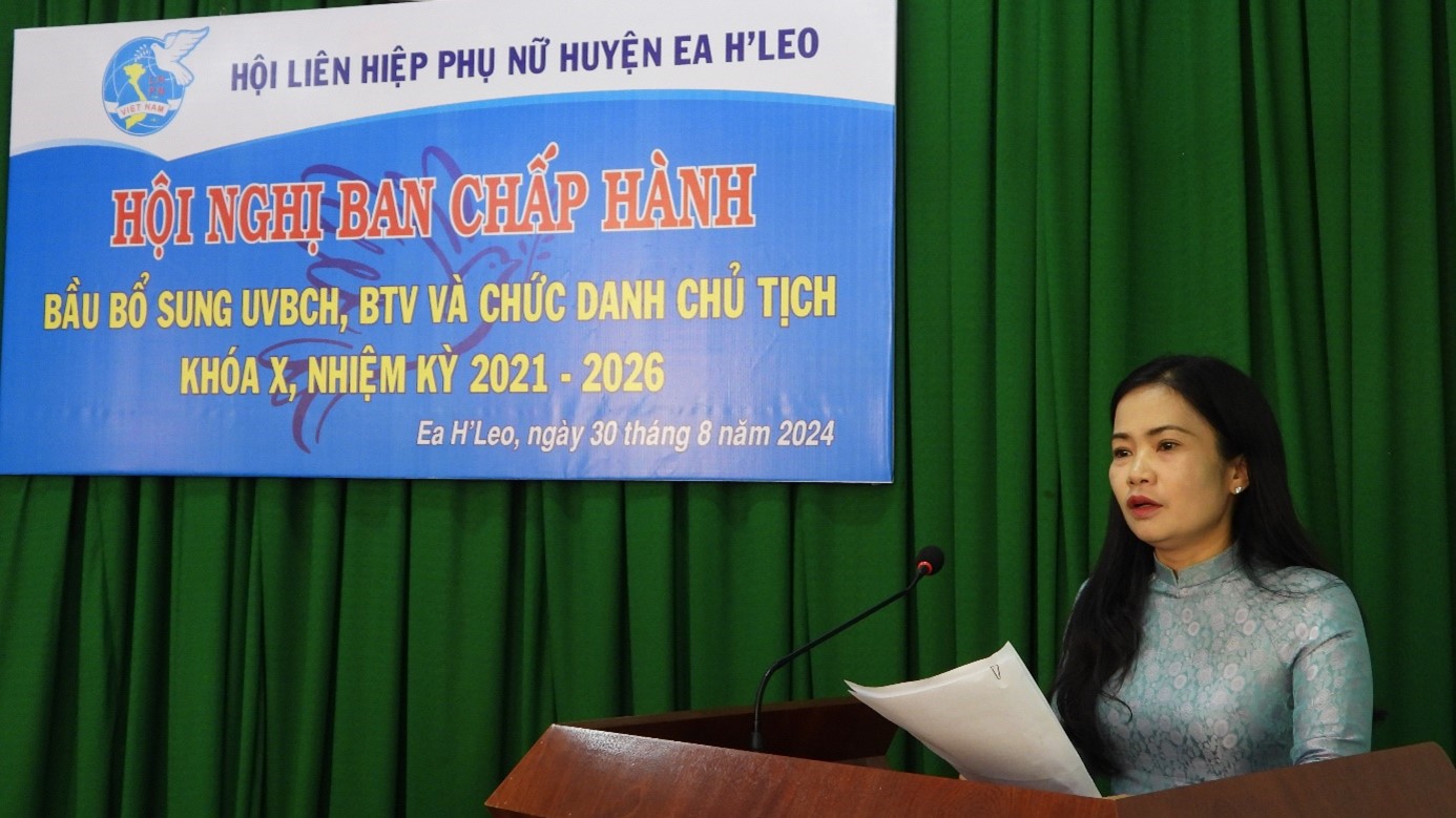Hội nghị Ban chấp hành Hội Liên hiệp Phụ nữ huyện Ea H’Leo khóa X, nhiệm kỳ 2021 – 2026