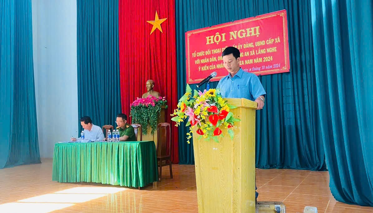 UBND xã Ea Nam tổ chức Hội nghị trao đổi, đối thoại giữa cấp ủy đảng, UBND cấp xã với Nhân dân; diễn đàn Công an xã lắng nghe ý kiến của Nhân dân xã Ea Nam năm 2024.