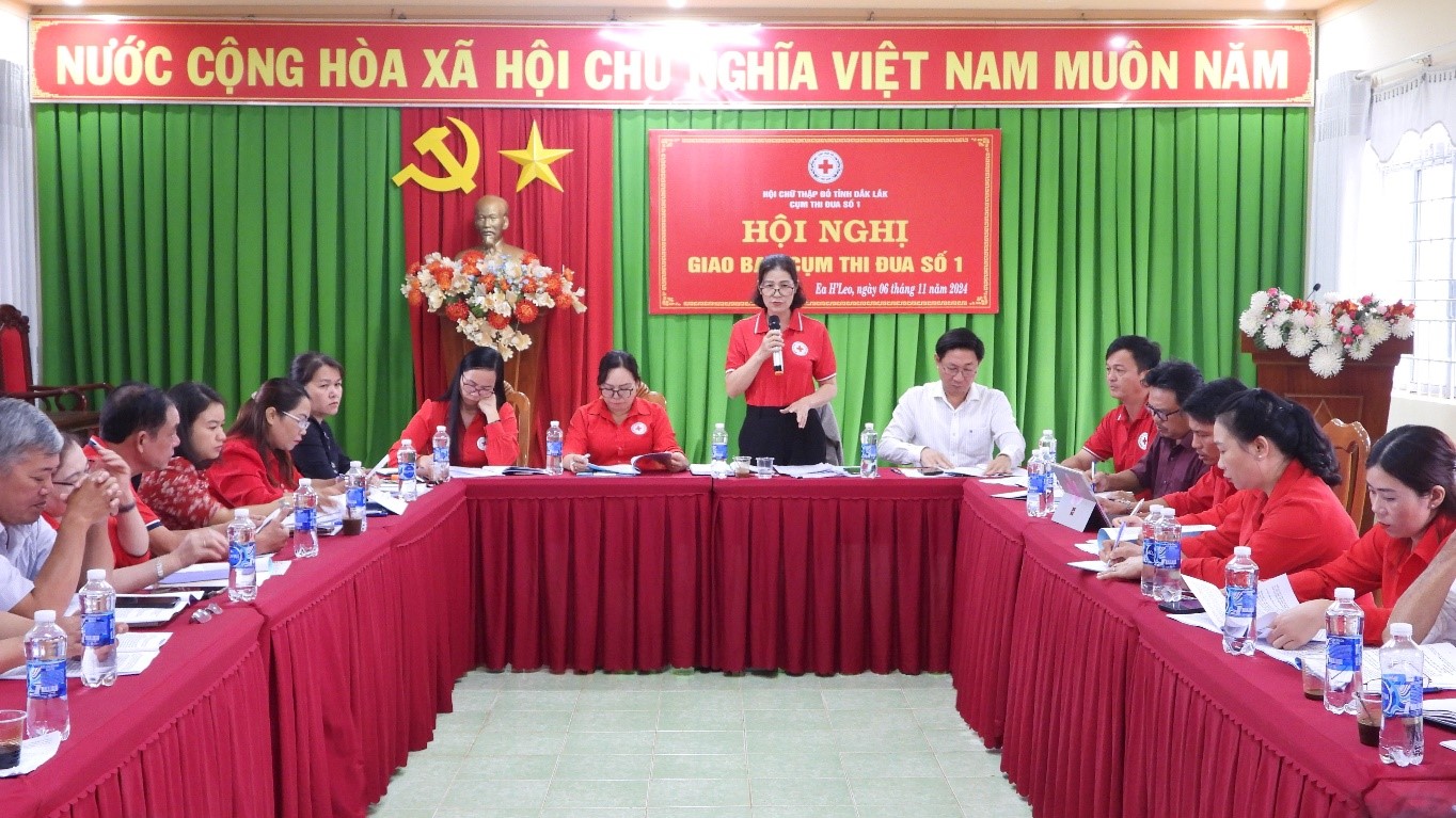 Hội Chữ Thập đỏ tỉnh Đắk Lắk giao ban cụm thi đua số 1