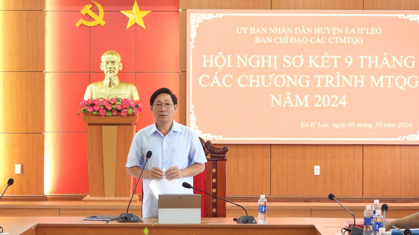 Hội nghị sơ kết 9 tháng các chương trình mục tiêu Quốc gia năm 2024