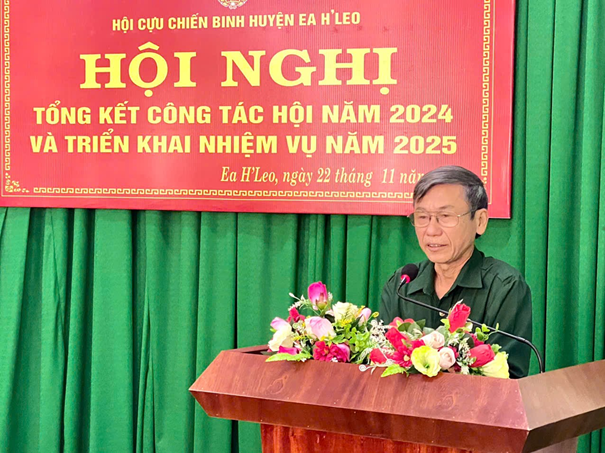 Hội Cựu chiến binh huyện Ea H’Leo tổng kết công tác năm 2024