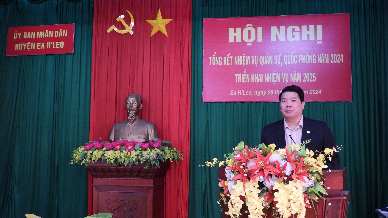 Huyện Ea H’Leo tổng kết công tác quân sự, quốc phòng năm 2024, triển khai nhiệm vụ năm 2025