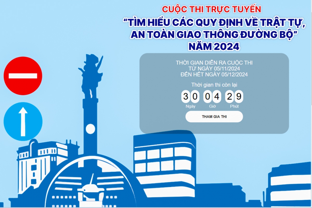 Cuộc thi trực tuyến tìm hiểu các quy định về trật tự, an toàn giao thông 2024