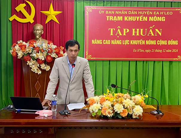 Huyện Ea H’Leo: Tập huấn nâng cao năng lực khuyến nông công đồng