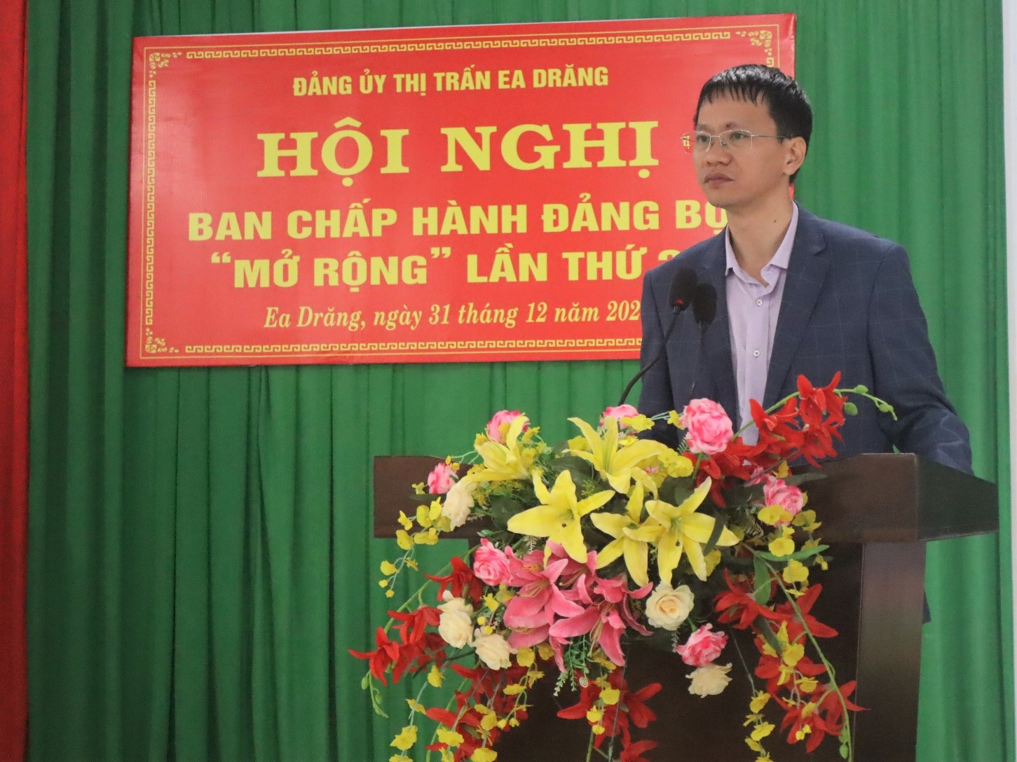 Đảng uỷ thị trấn Ea Drăng tổng kết công tác Đảng năm 2024