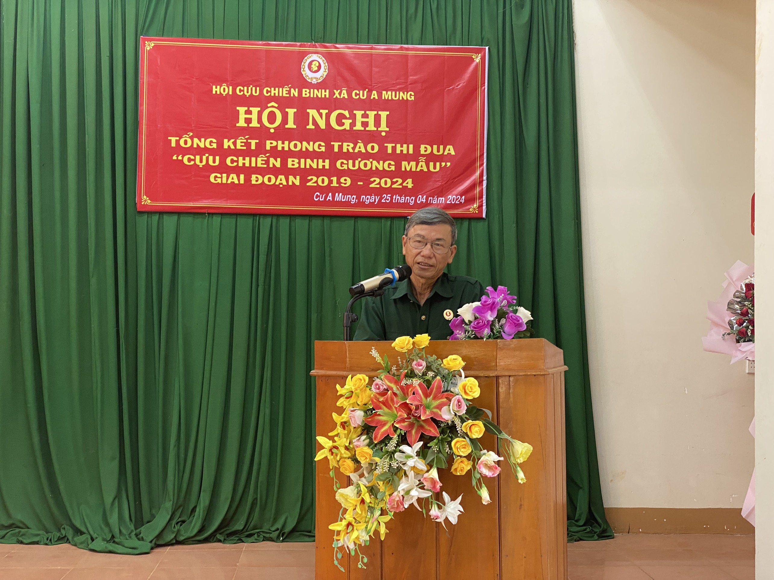 Hội Cựu chiến binh xã Cư A Mung tổng kết phong trào thi đua “Cựu chiến binh gương mẫu” giai đoạn 2019 - 2024
