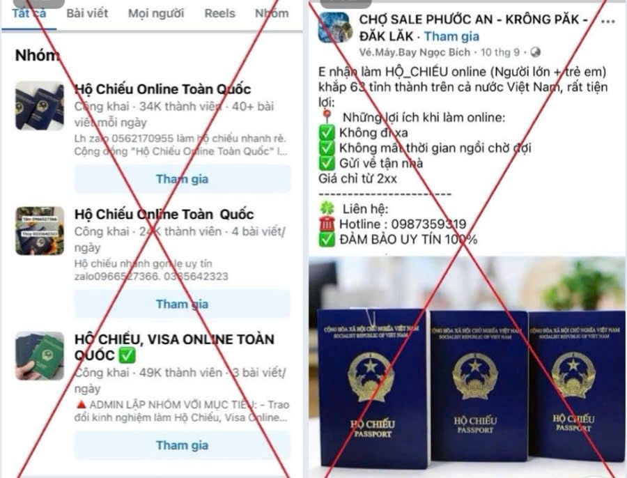 Cảnh báo nguy cơ lộ lọt thông tin cá nhân khi làm hộ chiếu trực tuyến qua đối tượng trung gian trên mạng xã hội