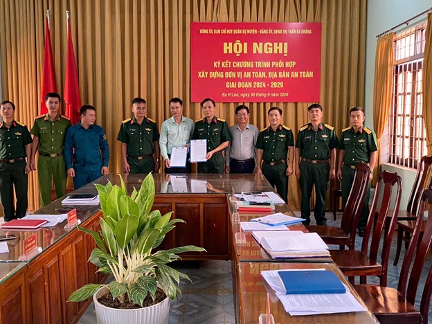 Ký kết chương trình phối hợp xây dựng đơn vị an toàn, địa bàn an toàn, giai đoạn 2024 – 2029