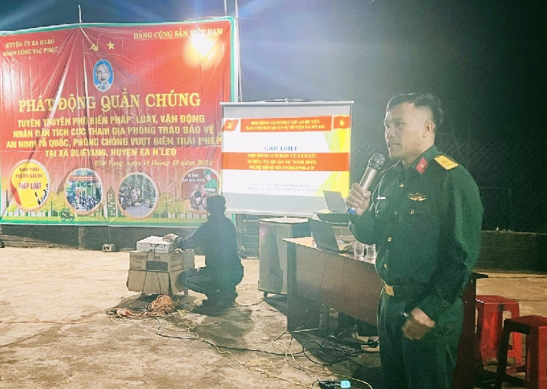 Phát động quần chúng tại xã Dliê Yang