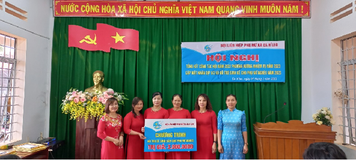 Hội Liên hiệp phụ nữ xã Ea H’Leo tổng kết công tác hội và phong trào phụ nữ năm 2022, triển khai phương hướng, nhiệm vụ năm 2023