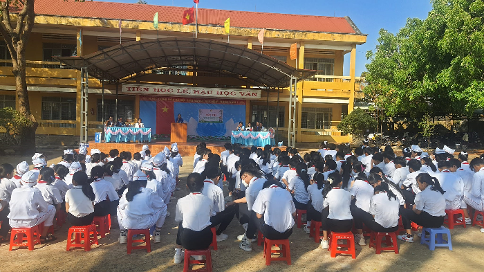 Hội đồng đội xã Ea Wy tổ chức Hội thi Nghi thức, Nghi lễ và Chỉ huy đội giỏi năm học 2022-2023.