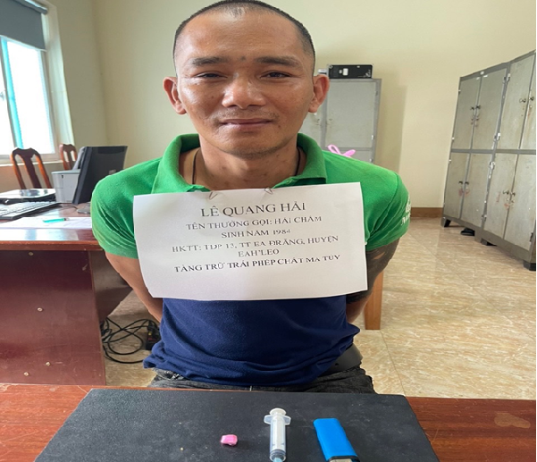Công an huyện Ea H’leo tiếp tục bắt 01 đối tượng tàng trữ trái phép chất ma túy, nâng con số lên 04 vụ chỉ sau 08 ngày thực hiện cao điểm