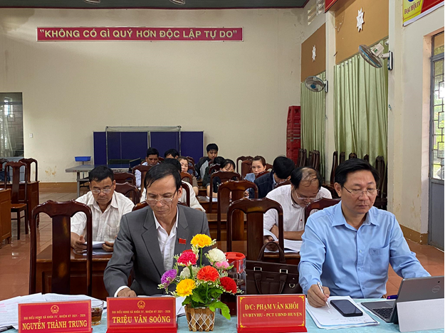 Hội đồng nhân dân xã Cư A Mung tổ chức kỳ họp thứ 6, HĐND xã khóa IV, nhiệm kỳ 2021 -2026