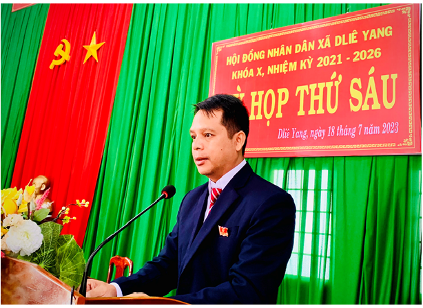 Xã Dliê Yang tổ chức kỳ họp HĐND lần thứ sáu, khóa X, nhiệm kỳ  2021-2026.