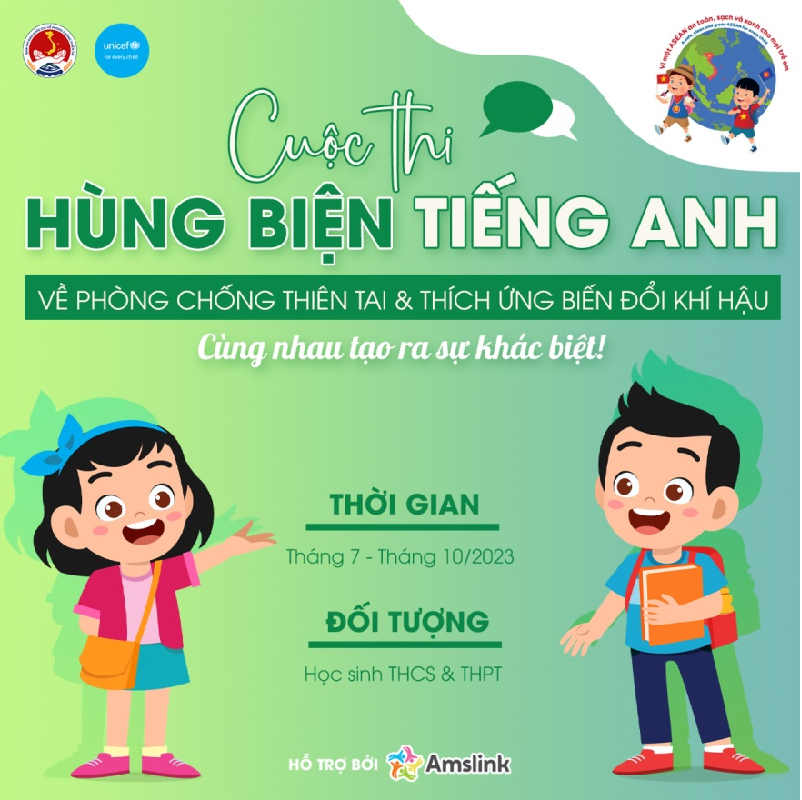 Cuộc thi hùng biện tiếng Anh về phòng, chống thiên tai và thích ứng biến đổi khí hậu
