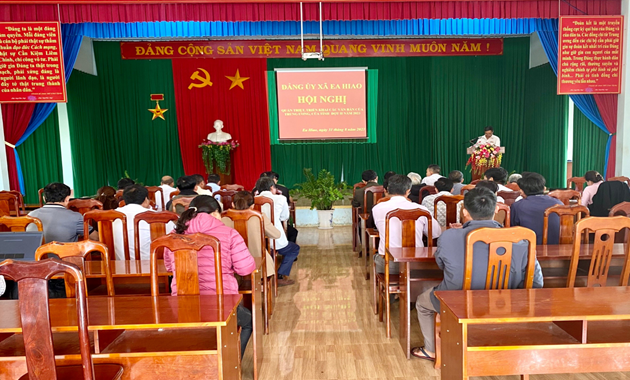 Đảng ủy xã Ea Hiao tổ chức hội nghị quán triệt, triển khai các văn bản của Trung ương, của Tỉnh  ủy đợt 2 năm 2023