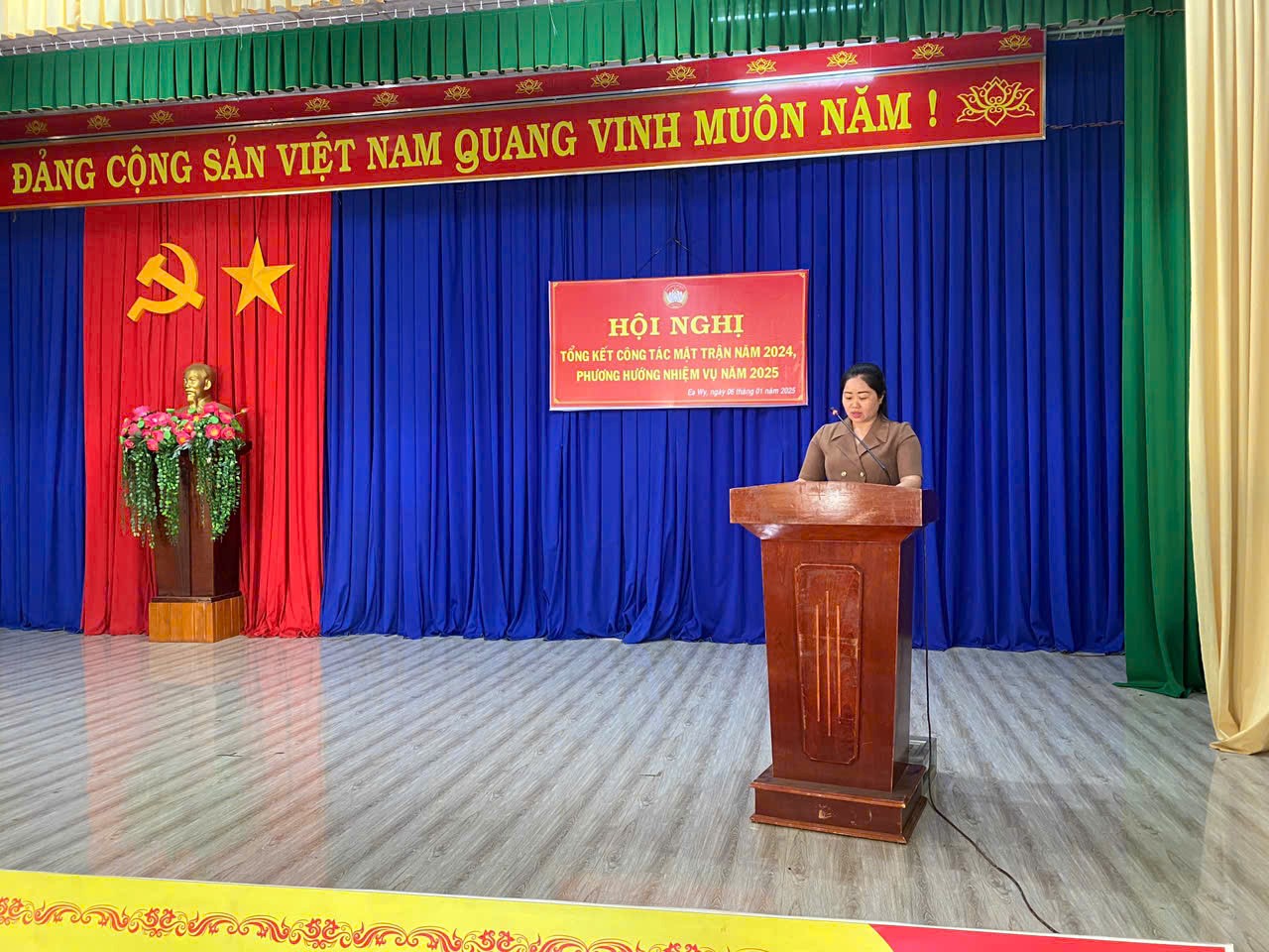 Ủy ban MTTQ Việt Nam xã Ea Wy tổ chức hội nghị tổng kết công tác Mặt trận năm 2024