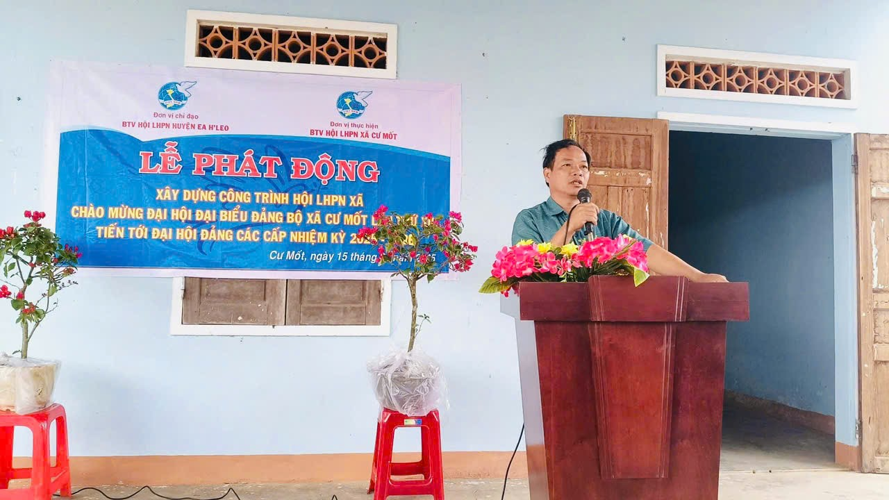 Lễ phát động xây dựng công trình Hội Liên hiệp phụ nữ xã Cư Mốt