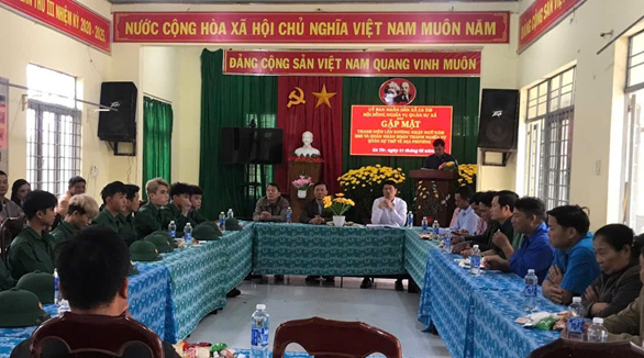 Xã Ea Tir gặp mặt thanh niên chuẩn bị lên đường nhập ngũ
