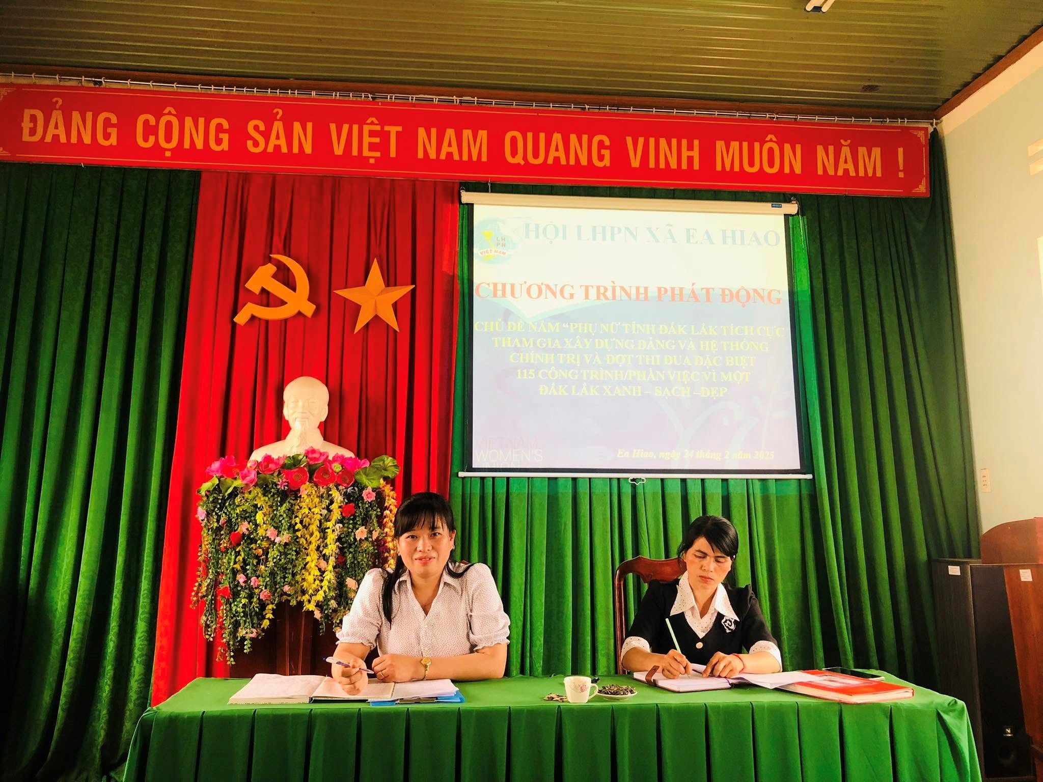 Hội Liên hiệp Phụ nữ xã Ea Hiao phát động thực hiện chủ đề năm và đợt thi đua “115 công trình, phần việc vì một Đắk Lắk xanh - sạch – đẹp”